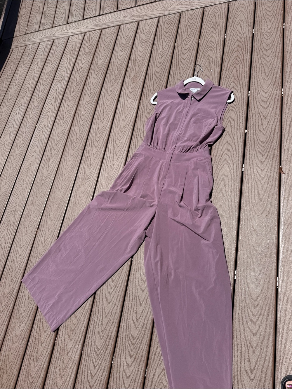Athleta Dusty Rose Sleeveless Jumpsuit - Picture 3 of 10
